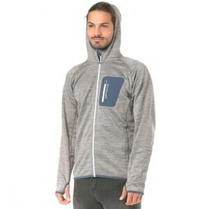 Ortovox Merino Fleece Melange Hoody Zip Hoodie Jacket Gray Men's Size Large